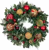 Amazon.co.jp: [24インチ人工クリスマスリース] - クリスマス